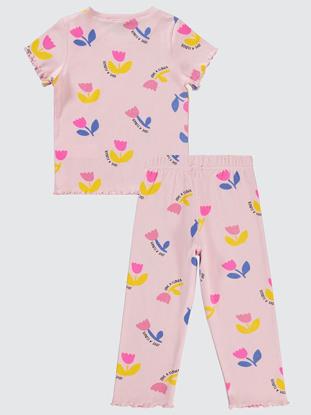 Girls Kız Çocuk Pijama Takımı 2-5 Yaş Gül Pembe-1
