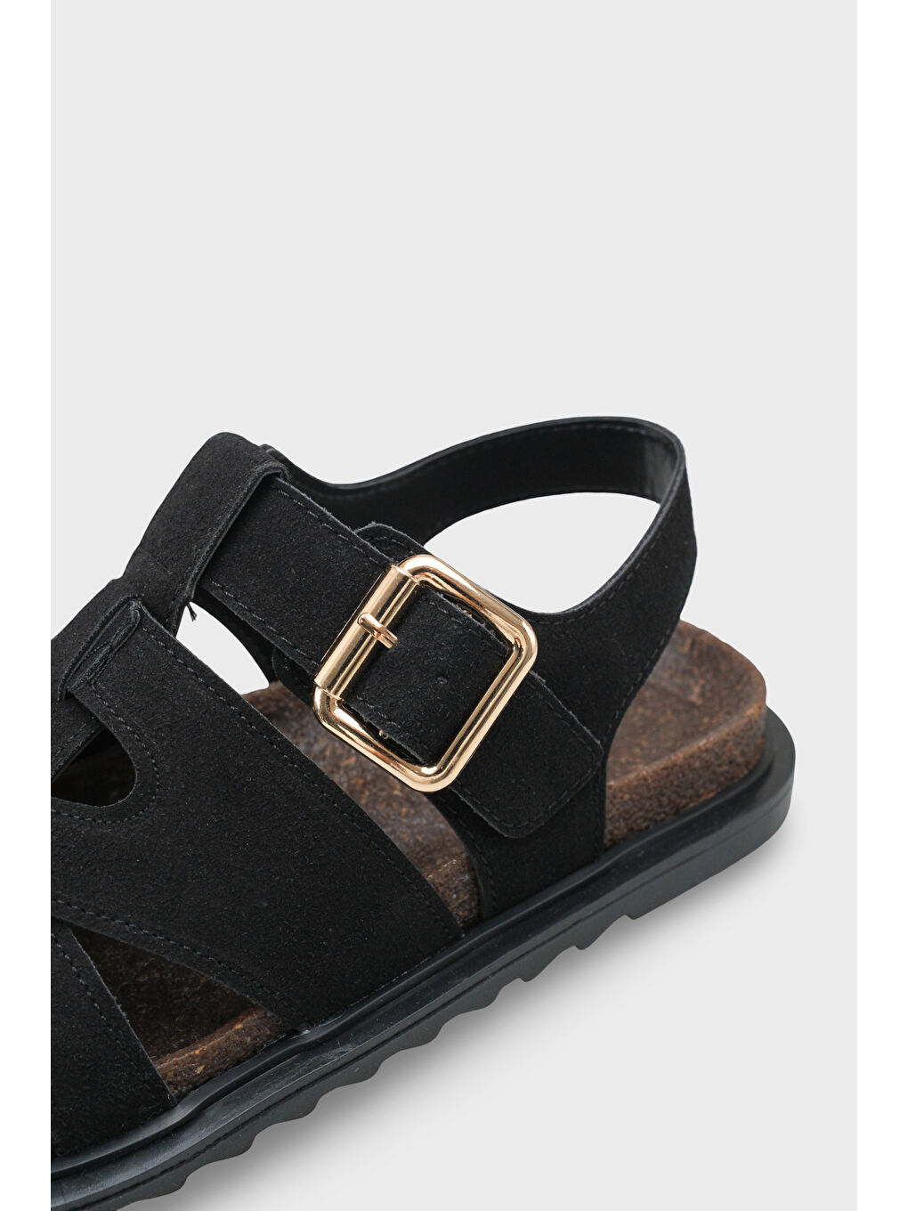 Siyah Penelopa Gladyatör Tokalı Kadın Sandalet-3