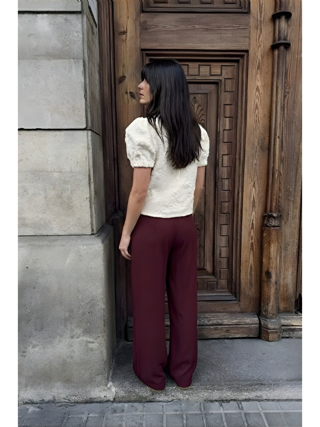 Palazzo Pantolon Bordo-3