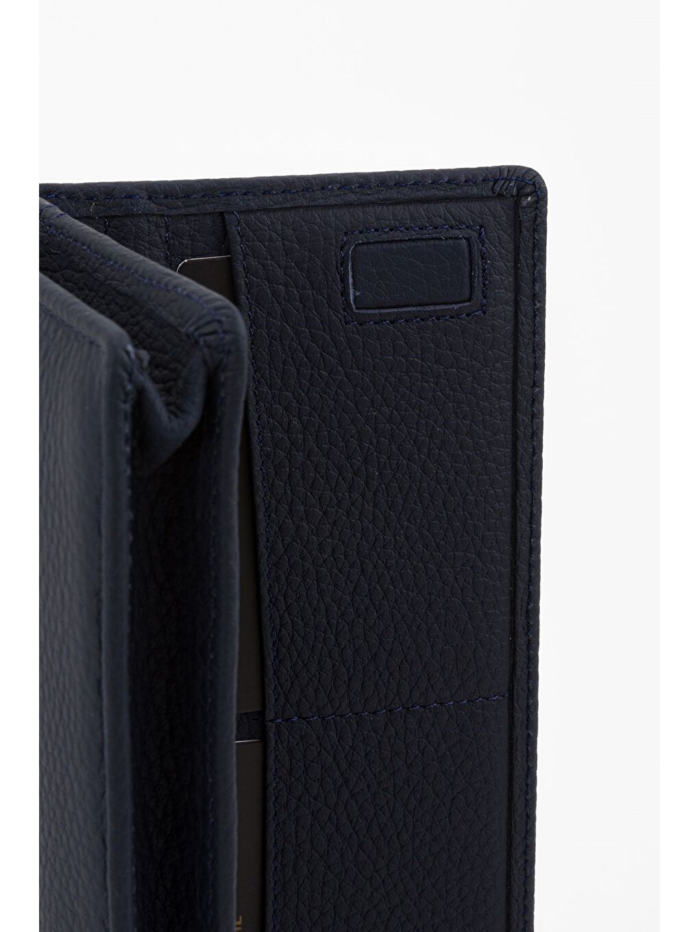 Lacivert Kutulu Hakiki Deri Ekstra Kartlıklı Crayz Haki Unisex El Portföyü Kartlık Cüzdan-1