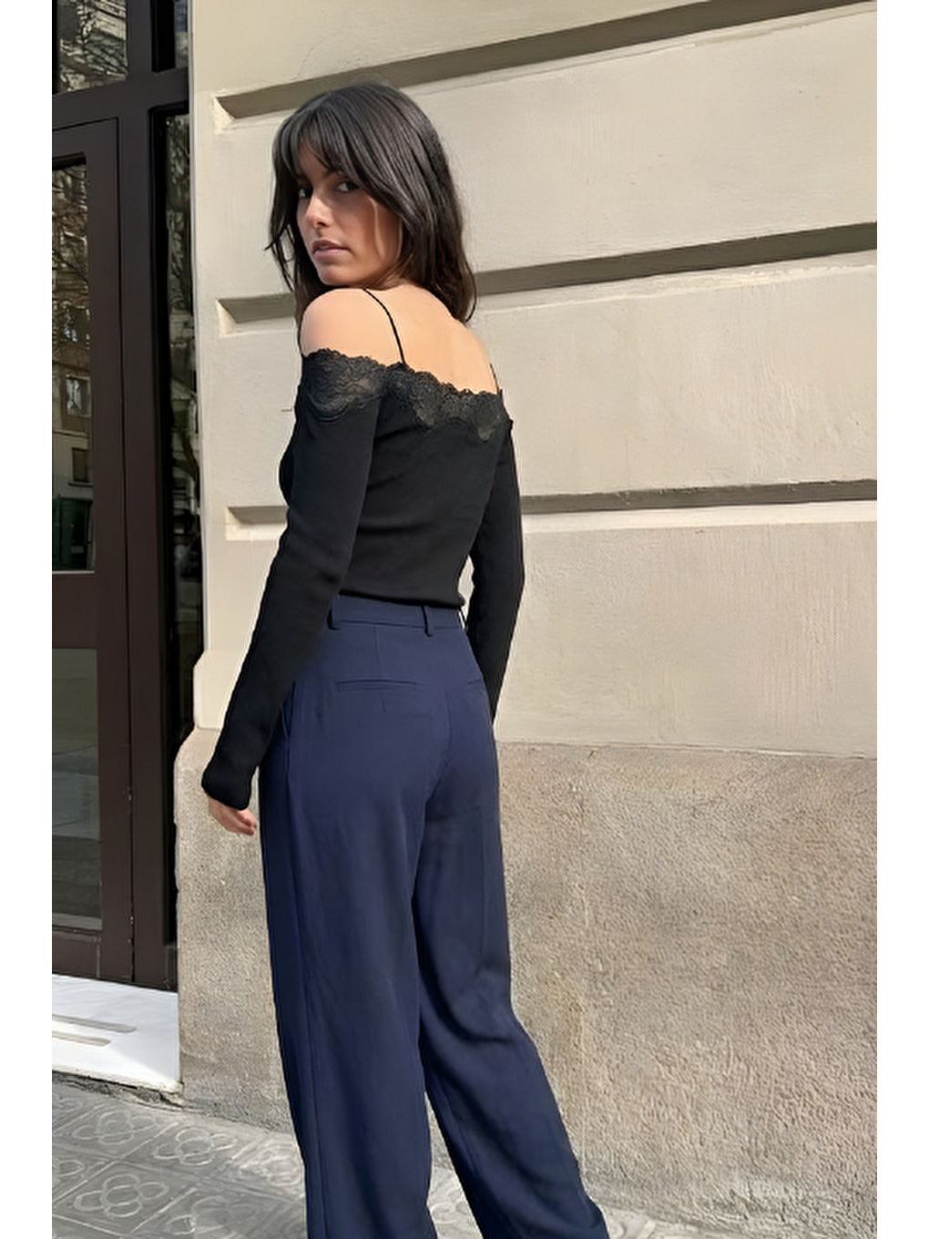 Palazzo Pantolon Lacivert-2
