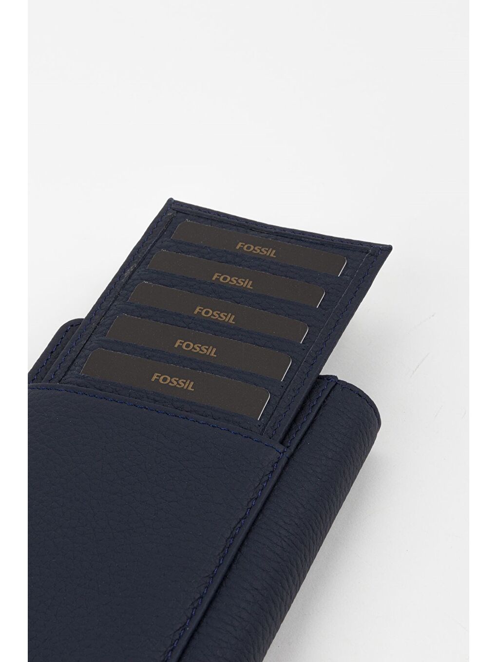 Lacivert Kutulu Hakiki Deri Ekstra Kartlıklı Crayz Haki Unisex El Portföyü Kartlık Cüzdan-2