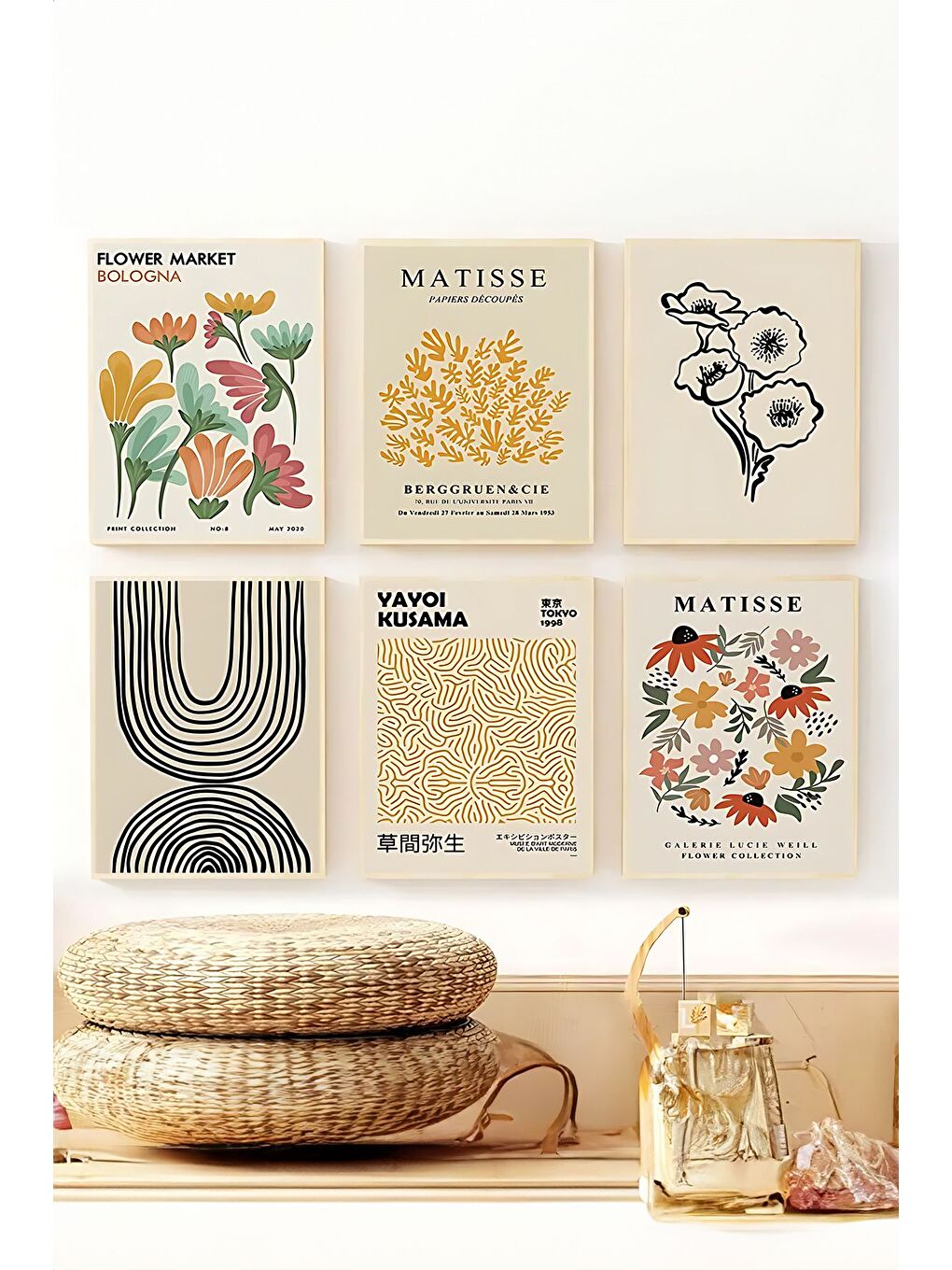 Beyaz 6 Parça Çerçeve Görünümlü Mdf Tablo Seti 15x20 cm - ARTSYCLLCT9