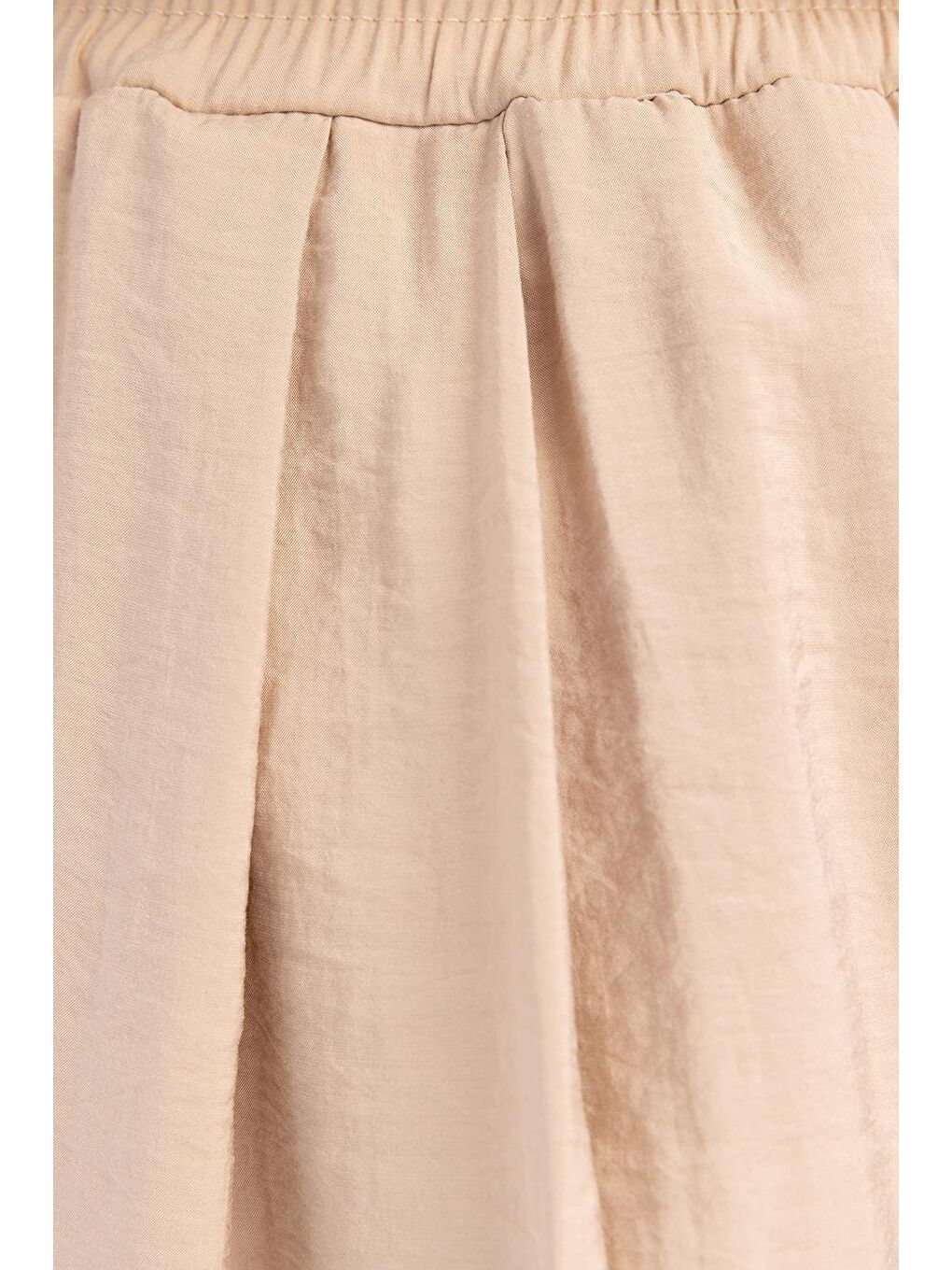 Bej-Beli Lastikli Palazzo Modal Pantolon-3