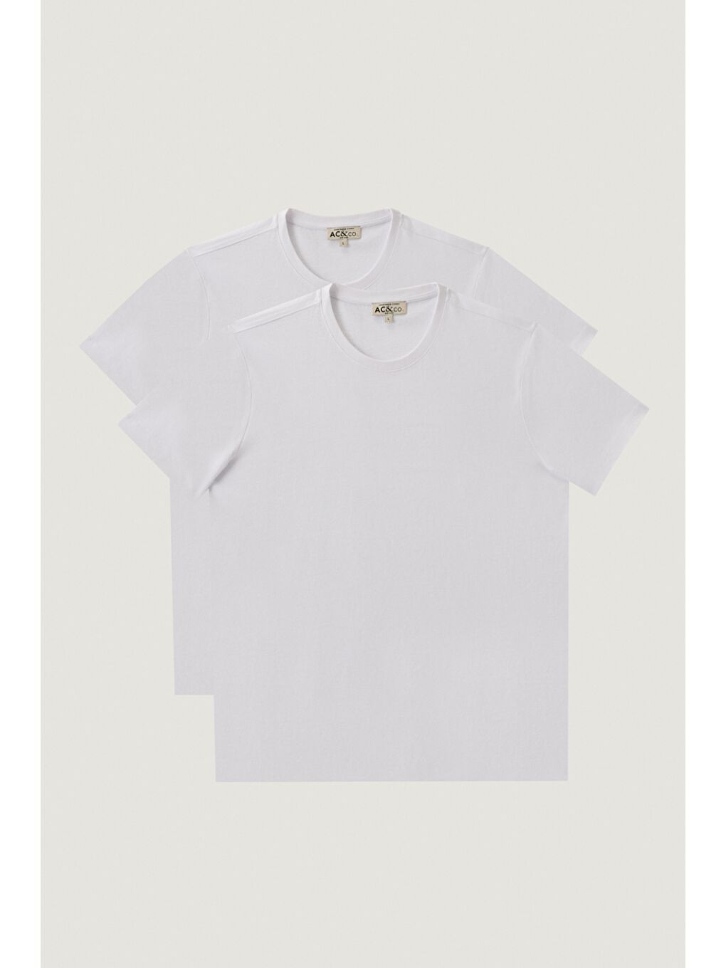 Erkek Beyaz-Beyaz Slim Fit Bisiklet Yaka 2'li Düz Tişört Paketi