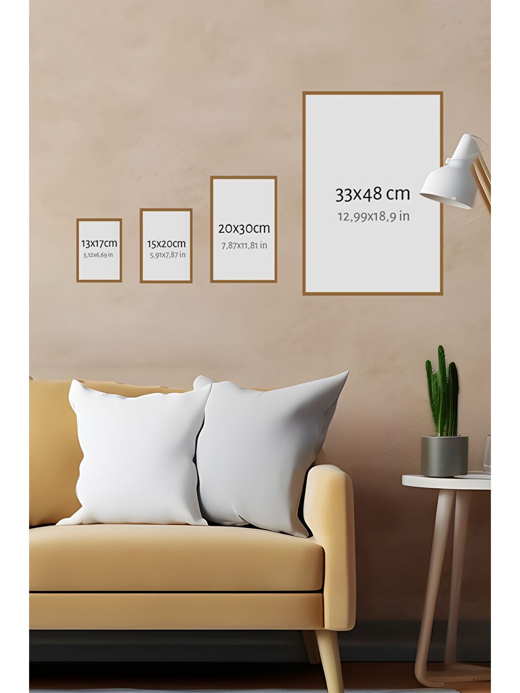 Beyaz 7 Parça Çerçeve Görünümlü Mdf Tablo Seti 33x48 cm - 7ARTAVESSA5-1