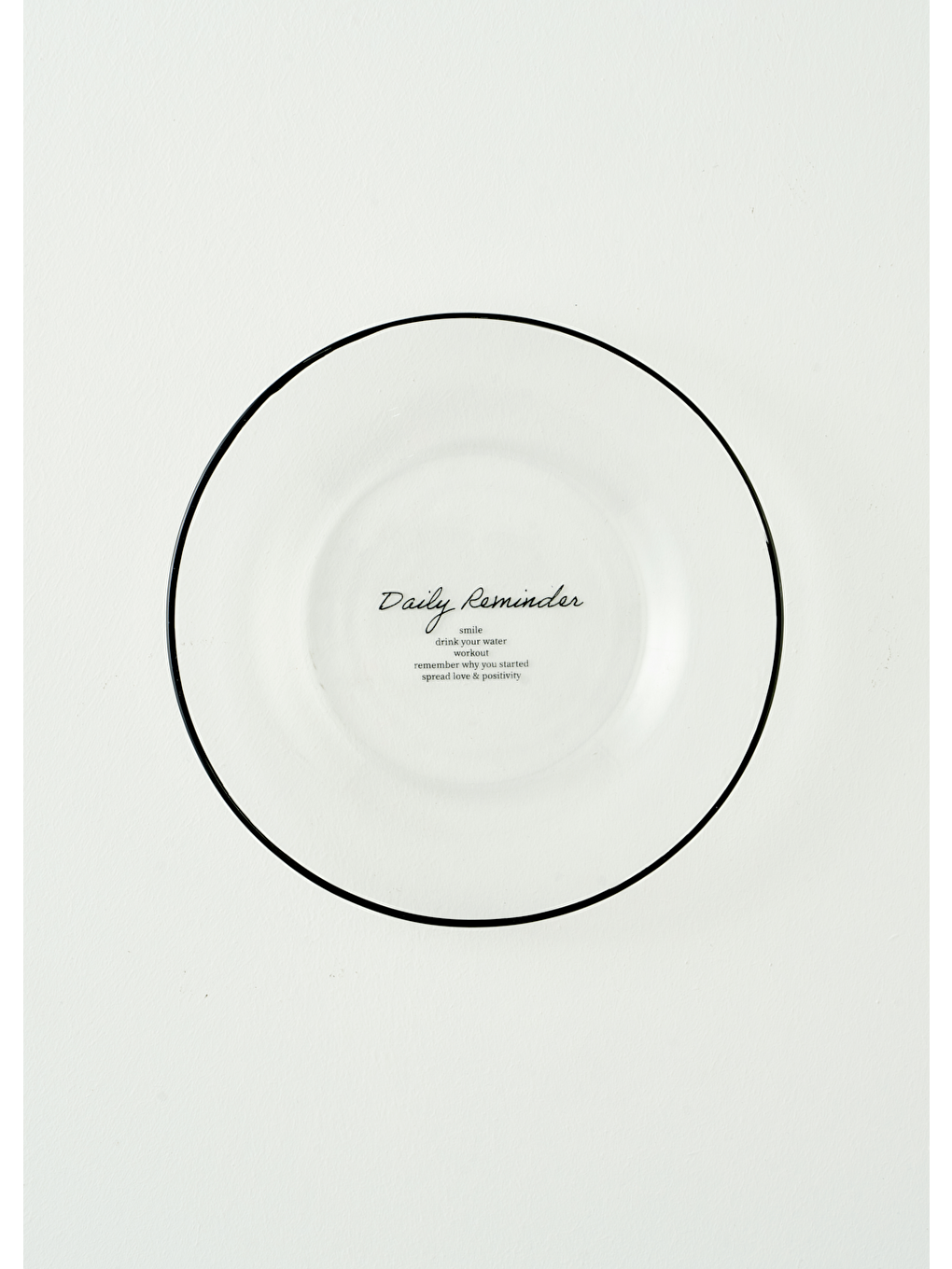 Siyah Daily Reminder Pasta Tabağı (19 cm)