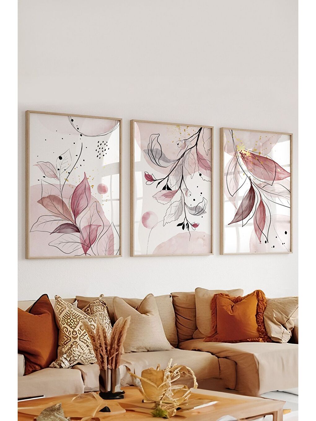 Beyaz 3 Parça Çerçeve Görünümlü Mdf Tablo Seti 20x30 cm - ARTSYCLLCT41