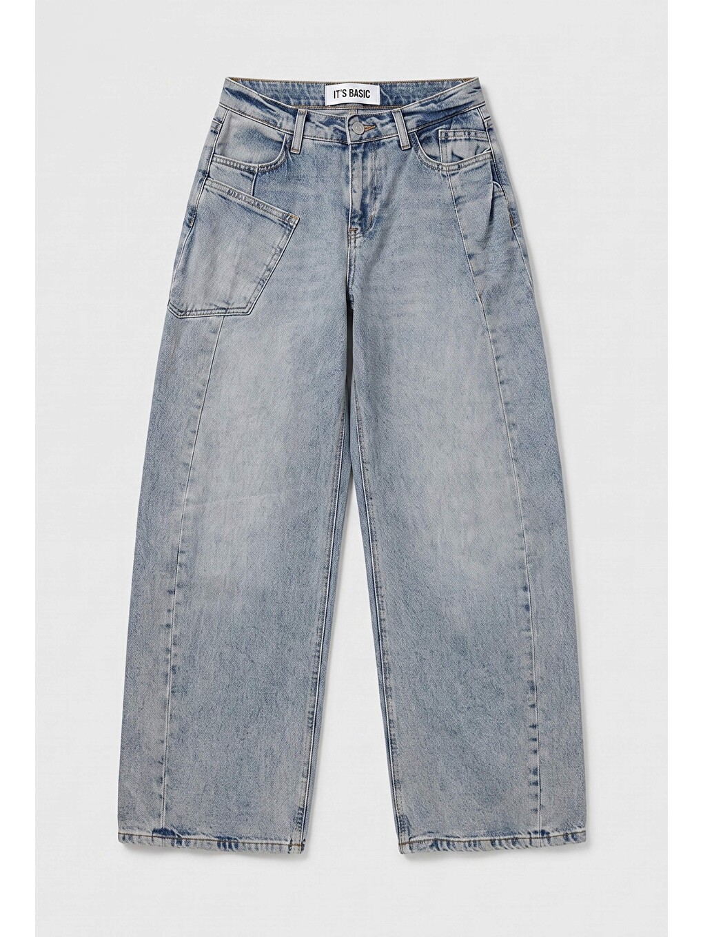 Mavi Kadın Jean Rengi 4s6-89 Low Relaxed Fit Esnek Kumaş Tasarım Denim Jean-2