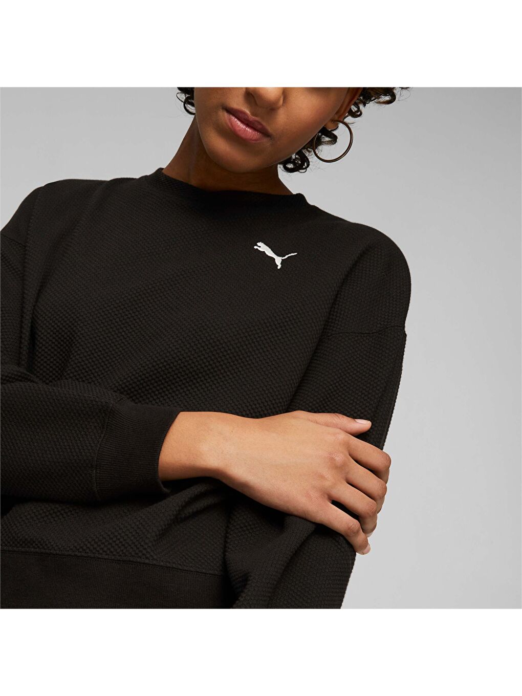 Siyah HER Kadın Sweatshirt-3