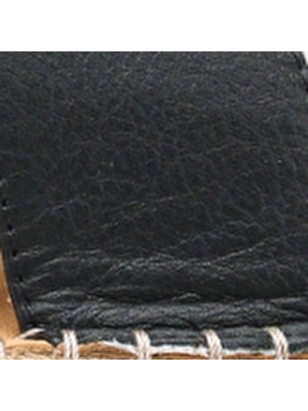 Siyah Lilian Hakiki Deri Espadril Tabanlı Kadın Sandalet-6