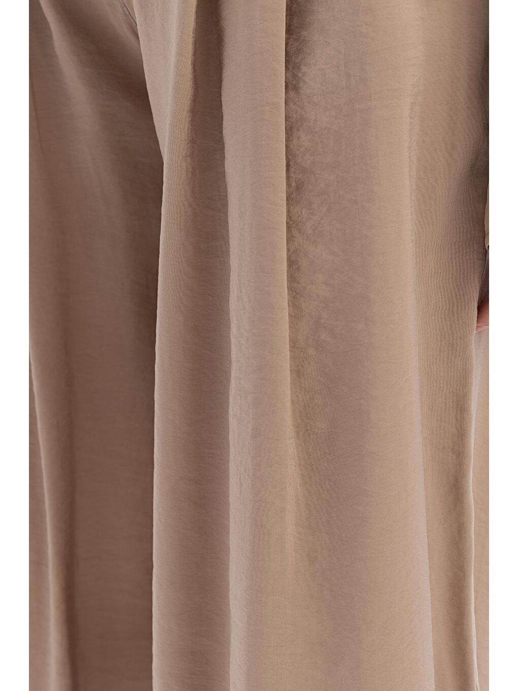 Sarı Vizon-Beli Lastikli Palazzo Modal Pantolon-3