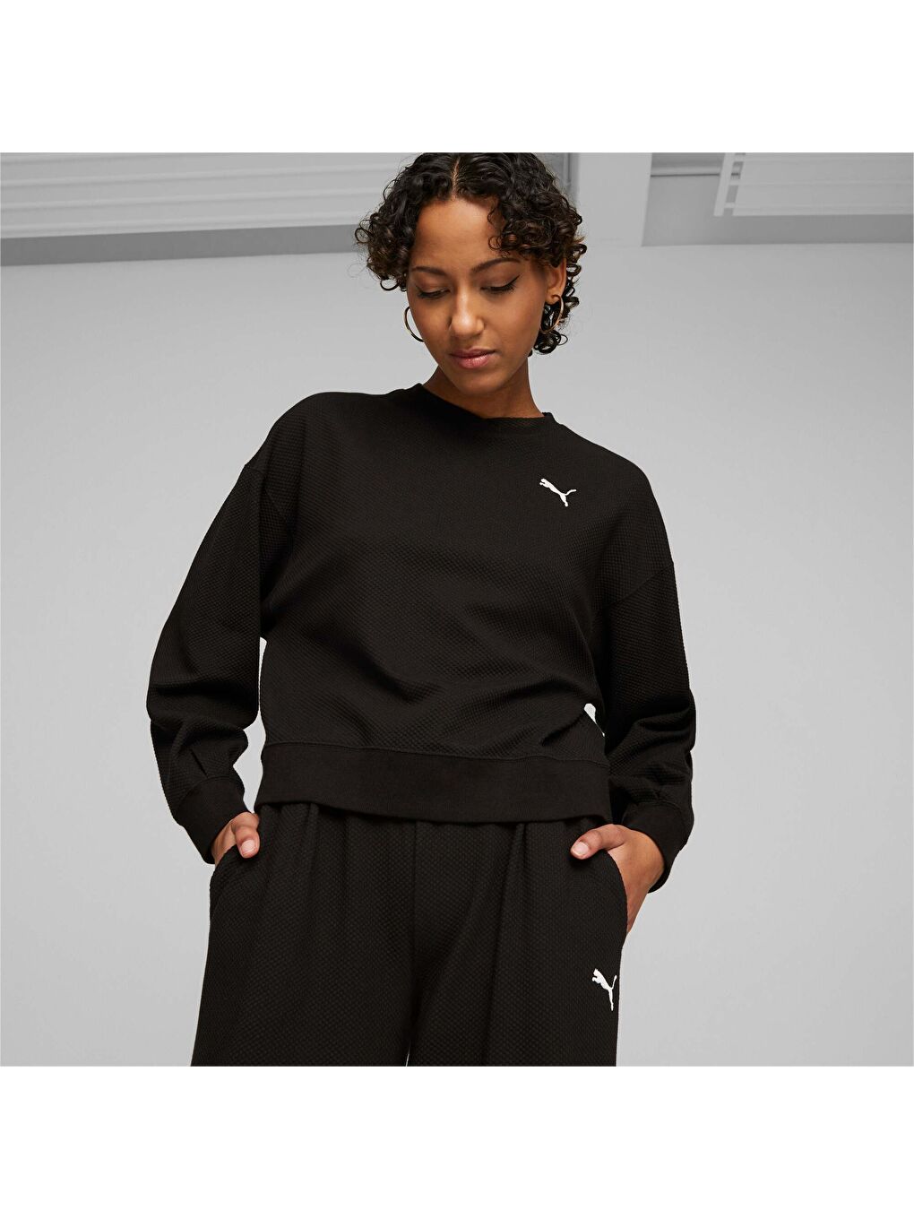 Siyah HER Kadın Sweatshirt-6