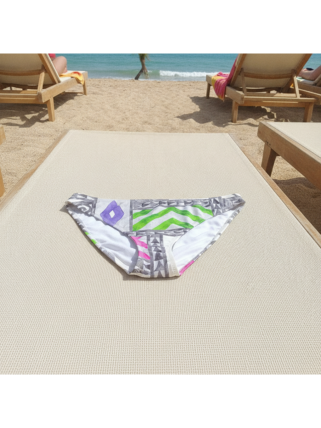 Karışık Kadın Plaj Giyim Desenli Bikini Alt Bb2579-2