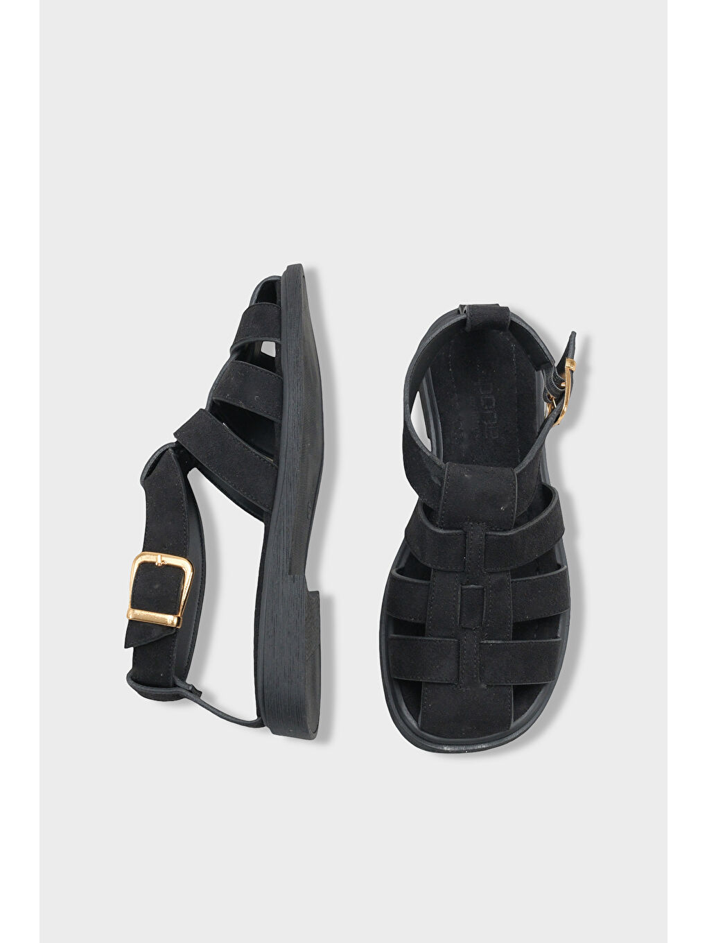 Siyah Jennifer Gladyatör Kadın Sandalet-4