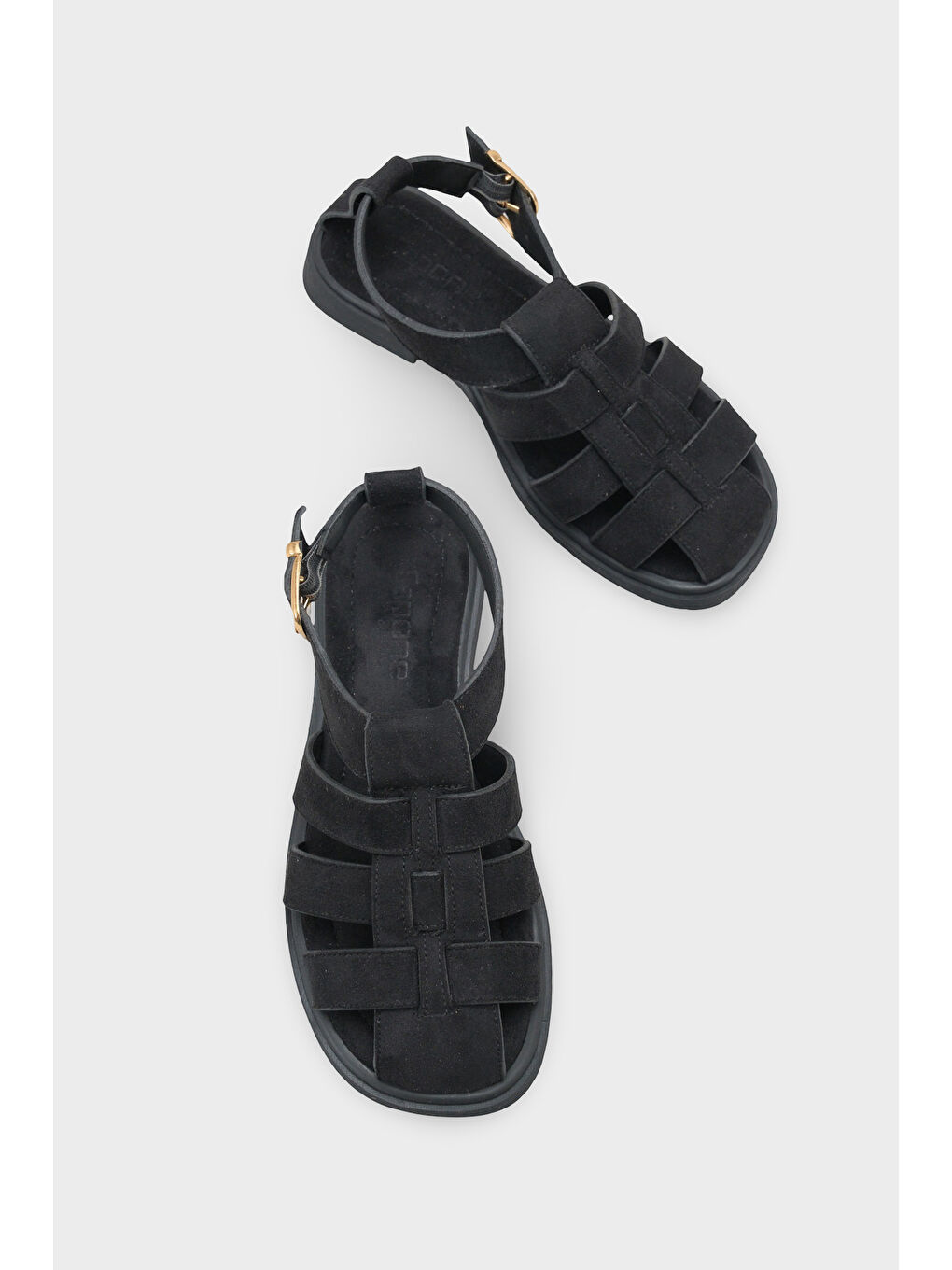 Siyah Jennifer Gladyatör Kadın Sandalet-5