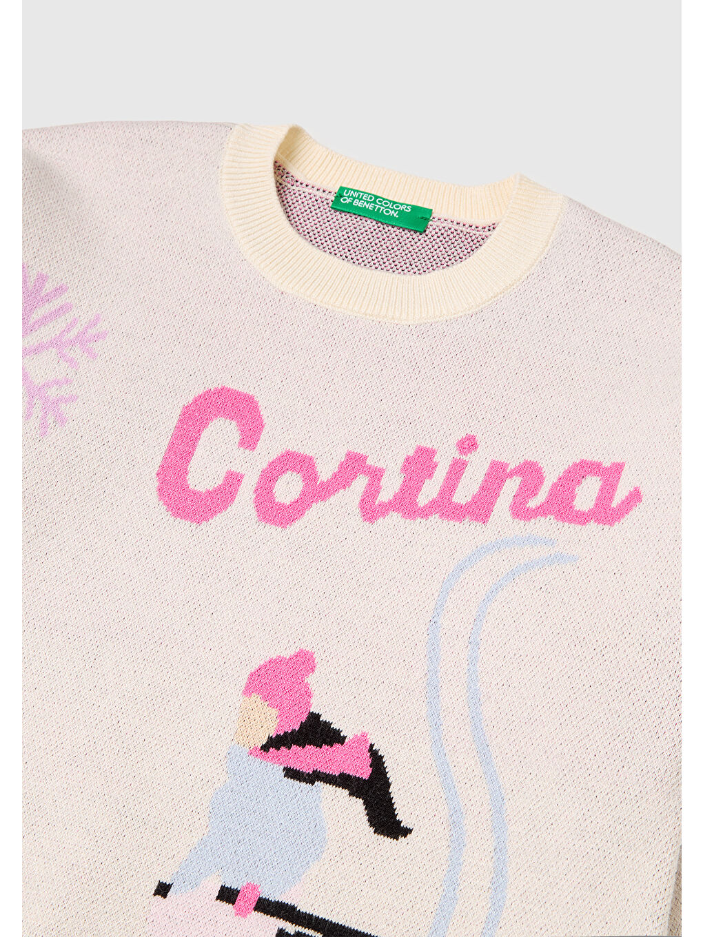 Karışık Kız Çocuk Kış Temalı Baskılı Yuvarlak Yaka Kazak-2