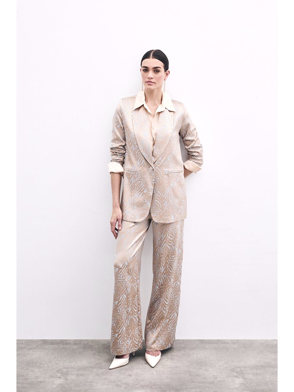 Zebra Desenli Pantolon - Bebe Mavi-2