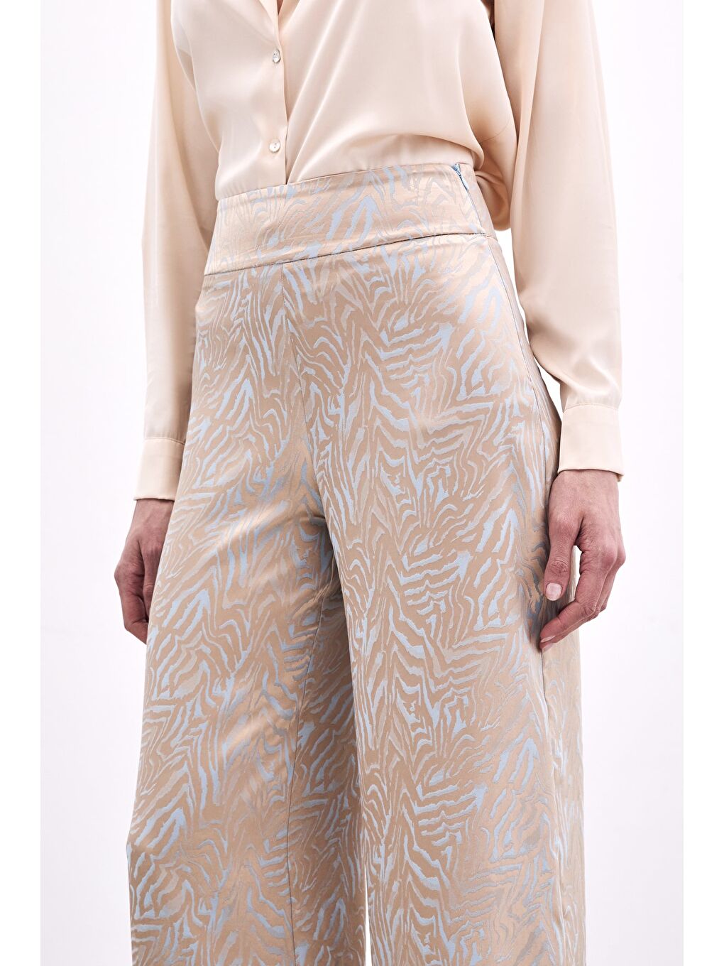 Zebra Desenli Pantolon - Bebe Mavi-3