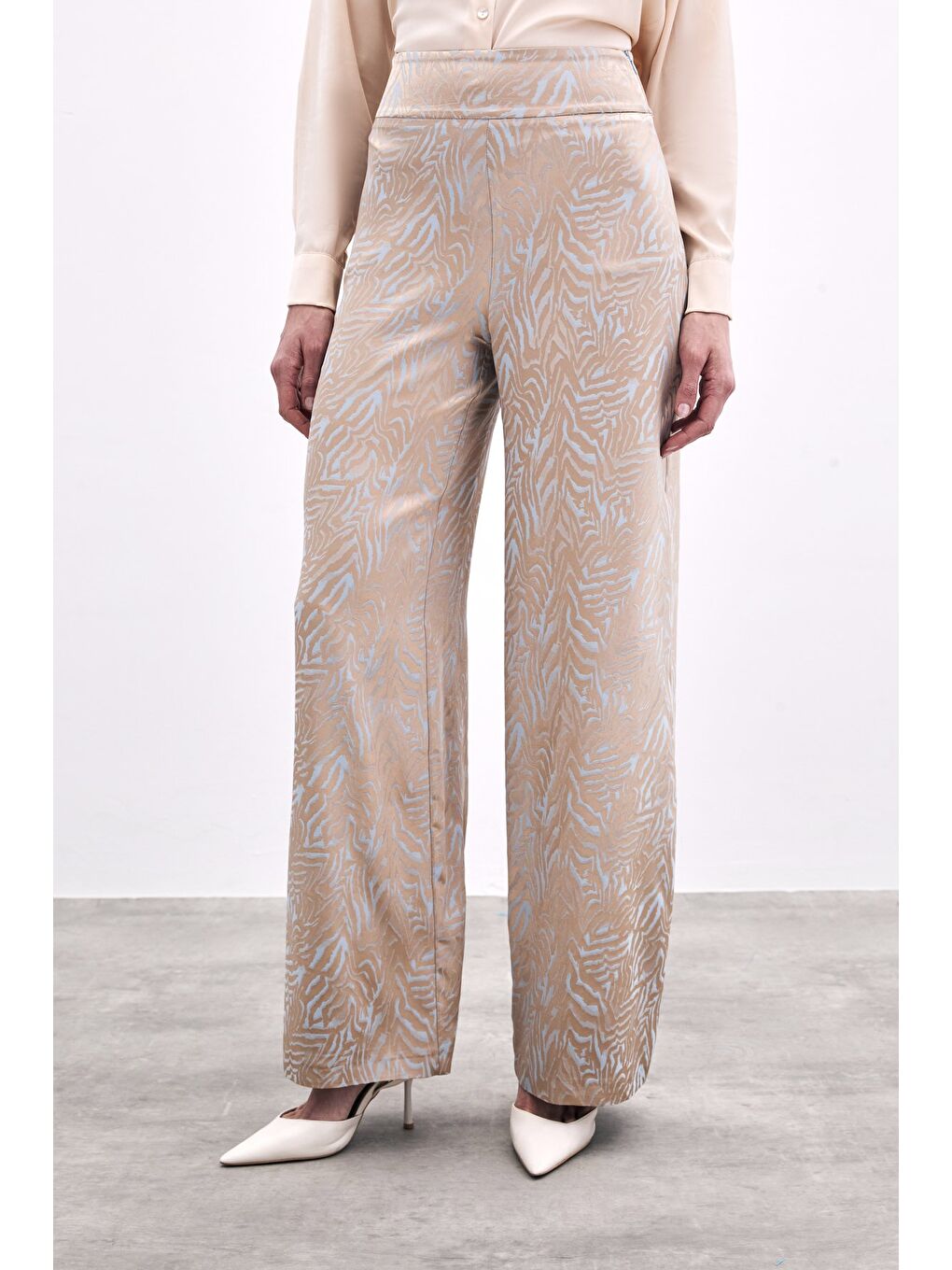 Zebra Desenli Pantolon - Bebe Mavi-4