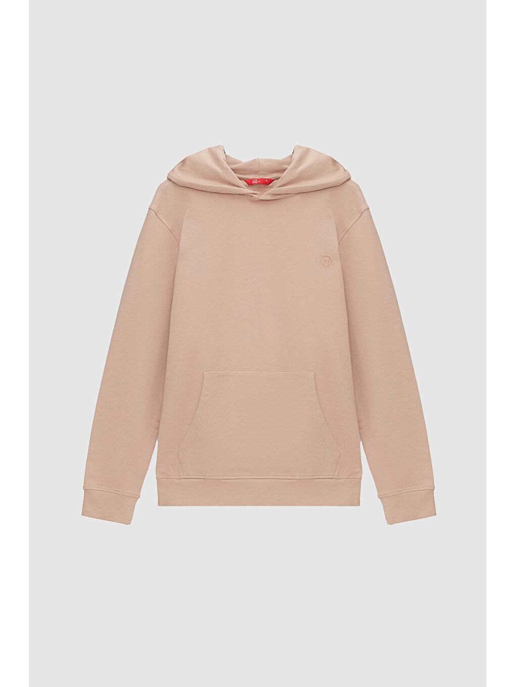 Relaxed Fit Bej Pamuklu Logo Baskılı Sweatshirt-4