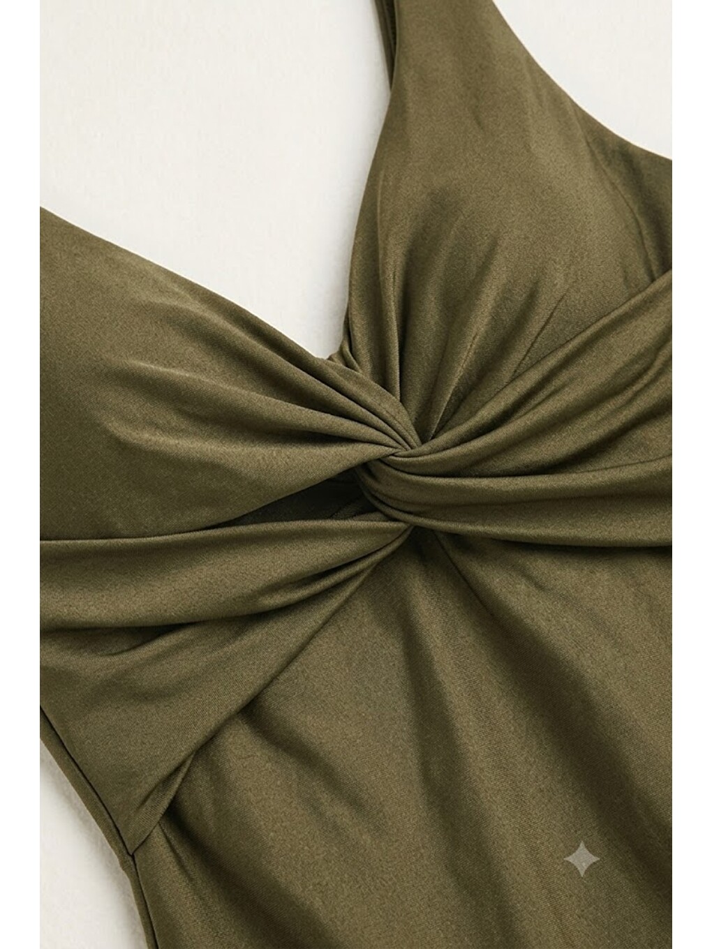 Drape Bel Detay Mayo 7794 Haki-1