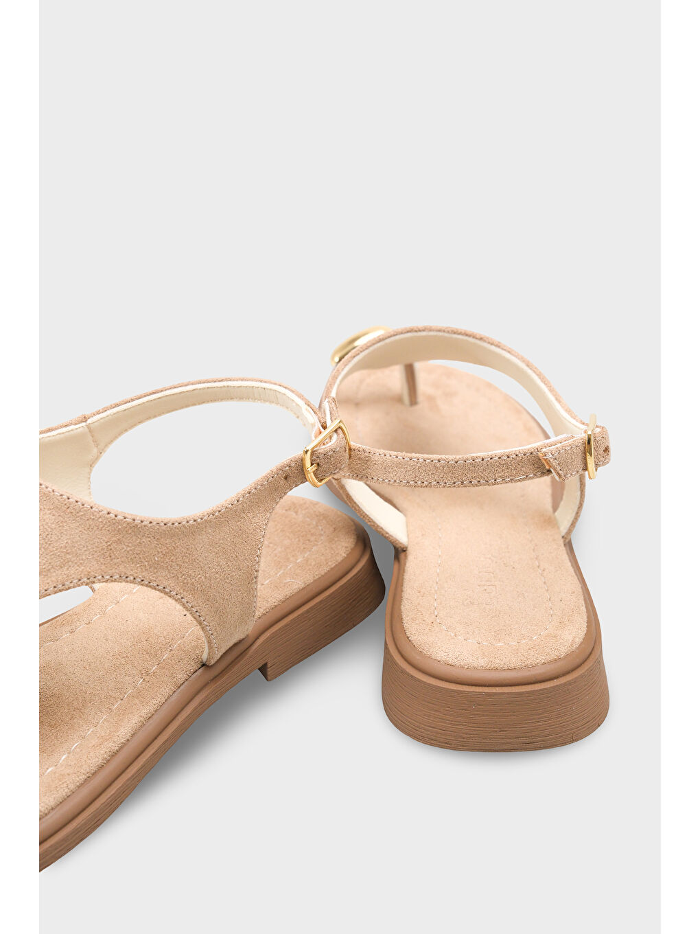 Bej Patrice Parmak Arası Kadın Sandalet Kadın Sandalet-3