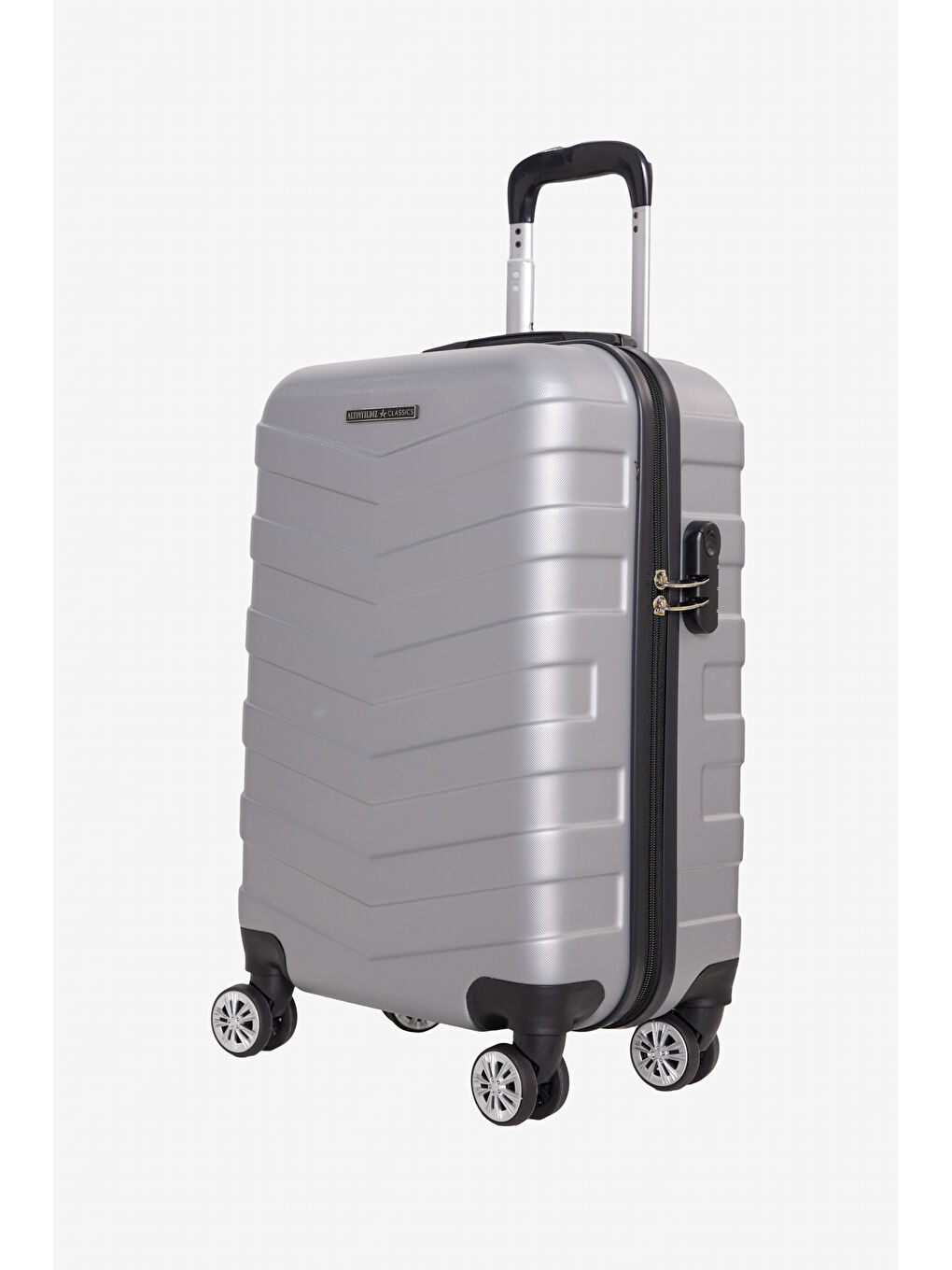 Gri Erkek Gümüş Büyük Boy Valiz-2