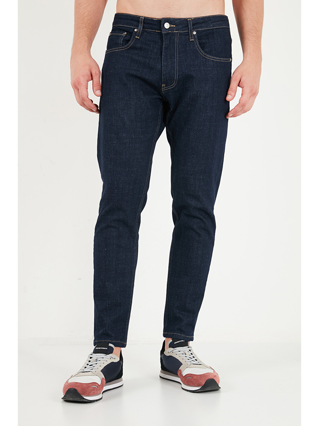 Lacivert Pamuklu Normal Bel Boru Paça Jeans 5901f10mılano-2