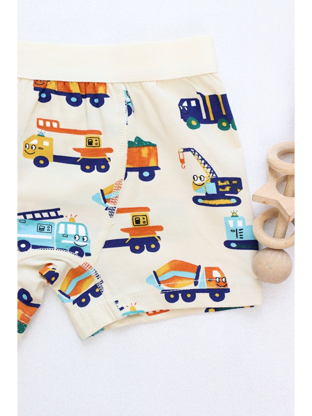 Gri Erkek Çocuk Pamuklu Sevimli Hayvan Desenli Desen 6'li Paket Boxer-3