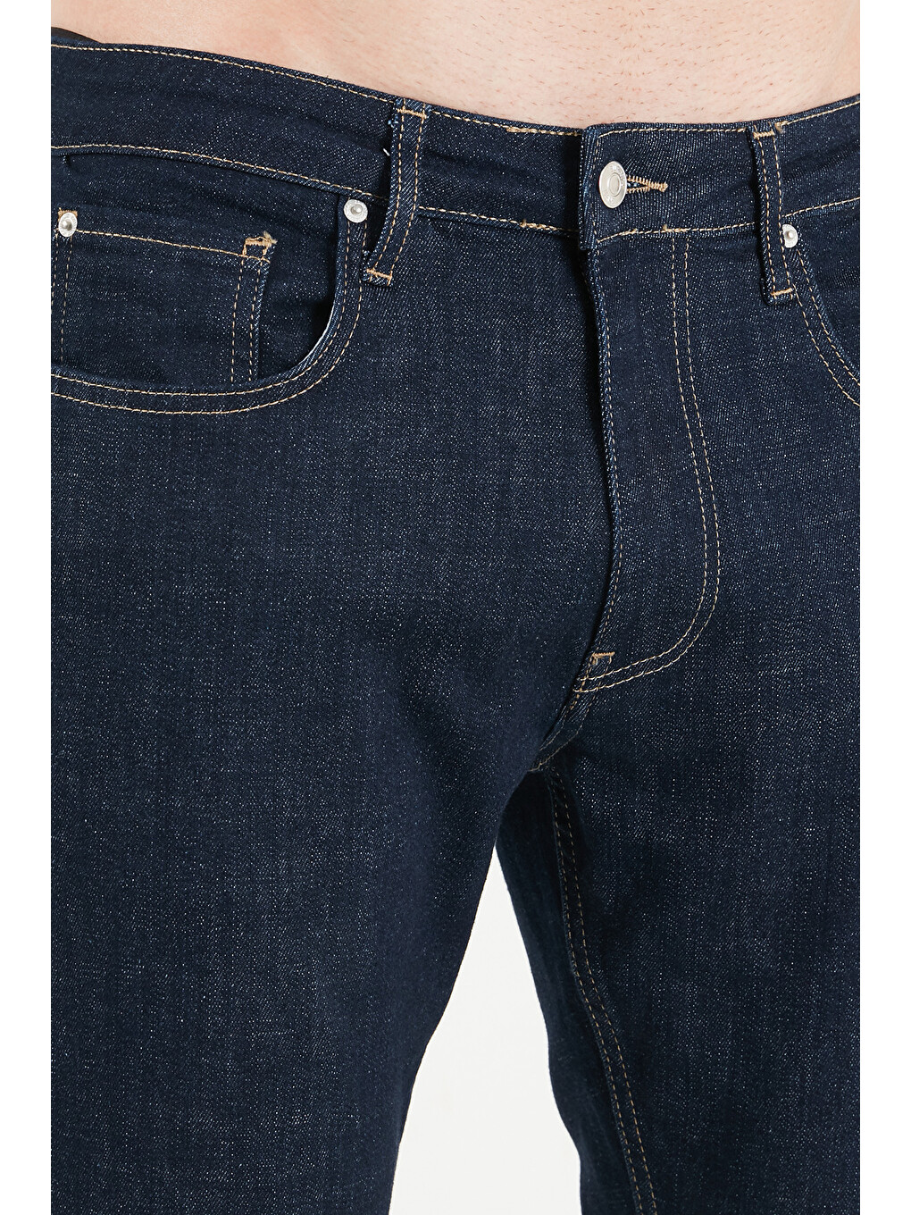 Lacivert Pamuklu Normal Bel Boru Paça Jeans 5901f10mılano-5