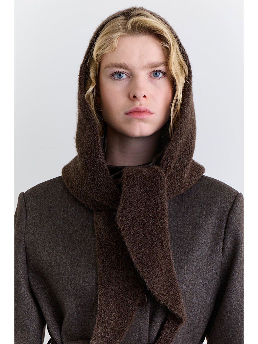 Kahverengi Soft Dokulu Bağlamalı Başlık Acı Kahve