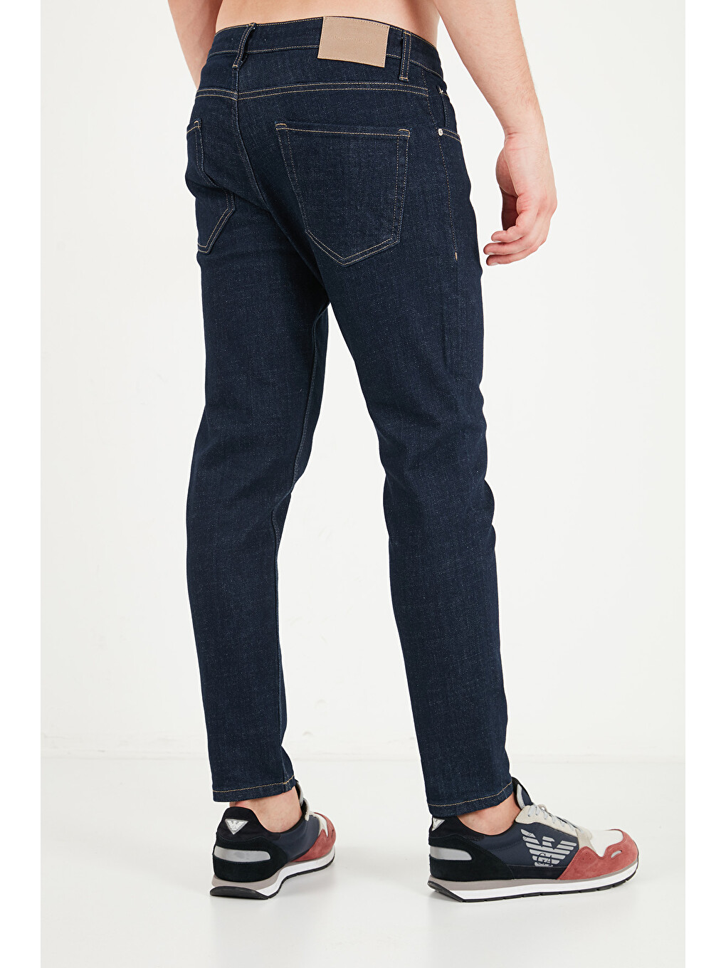 Lacivert Pamuklu Normal Bel Boru Paça Jeans 5901f10mılano-6
