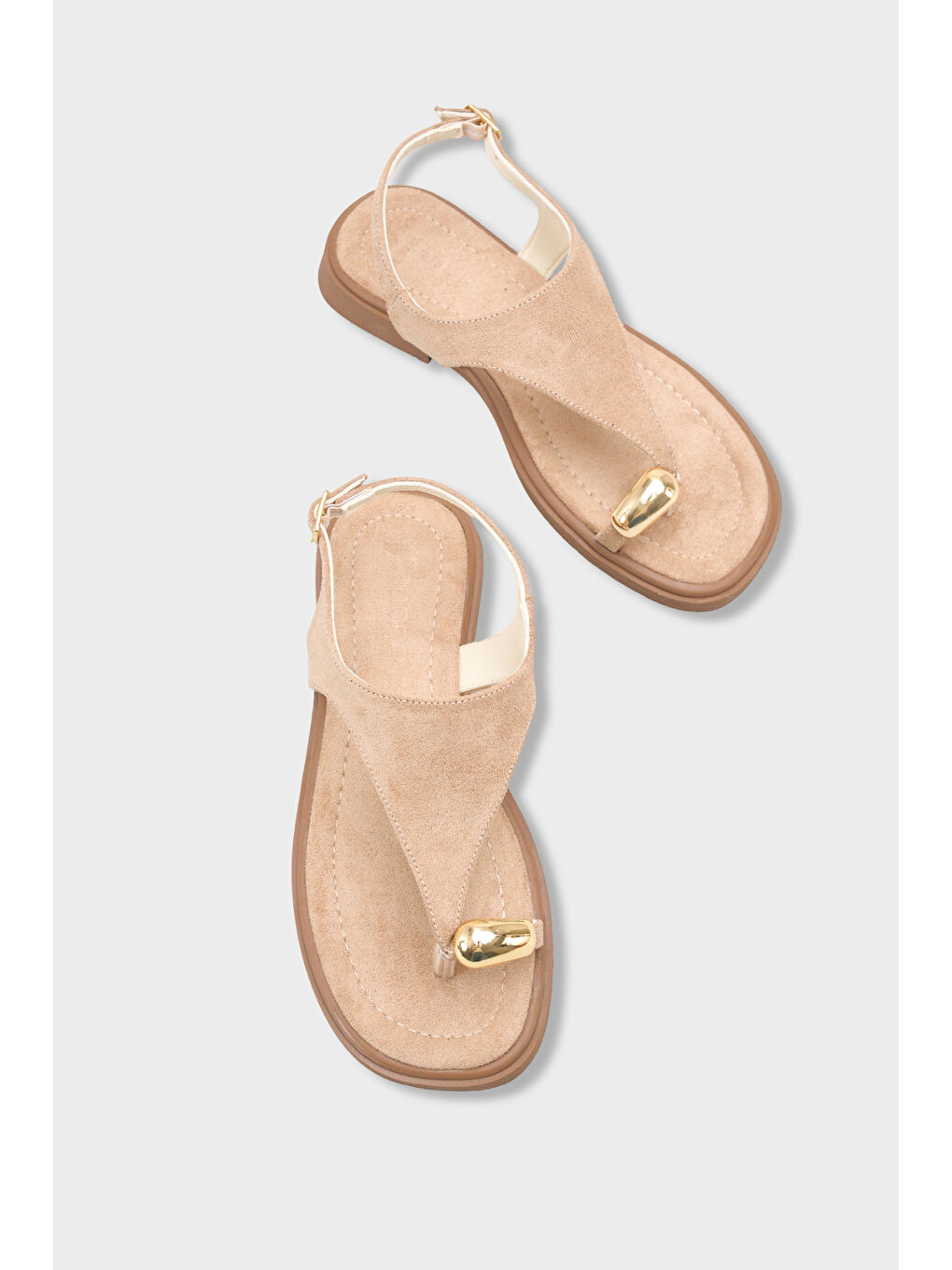 Bej Patrice Parmak Arası Kadın Sandalet Kadın Sandalet-5