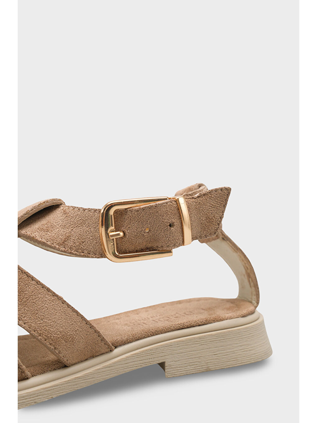 Bej Jennifer Gladyatör Kadın Sandalet-2