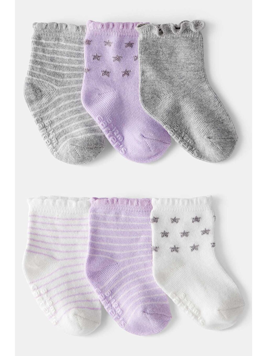 Siyah Kız Bebek Desenli 6Lı Çorap