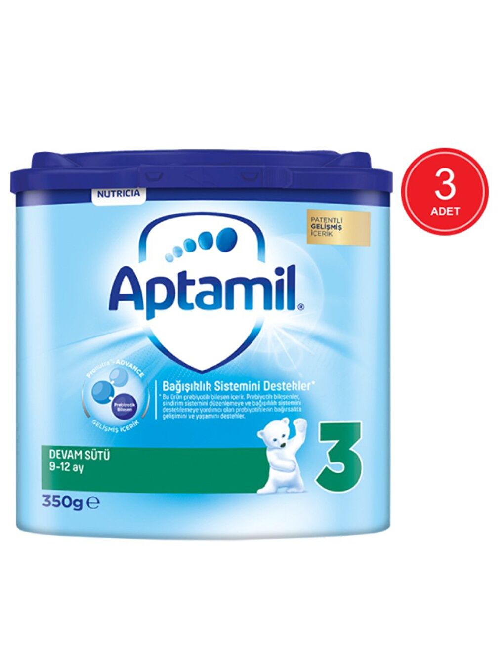 Aptamil 3 Akıllı Kutu Devam Sütü 350 gr x 3 Adet