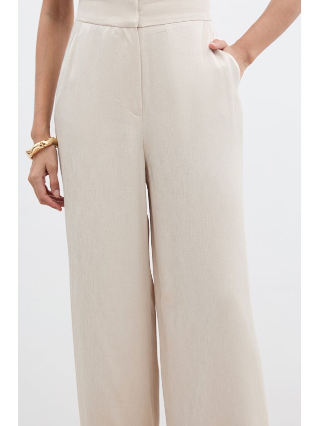 Cepli Bol Pantolon - Bej-5