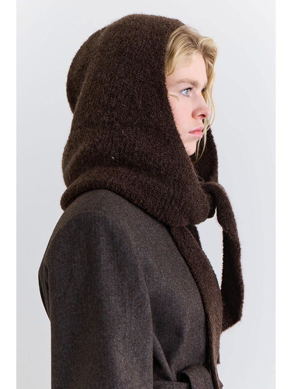 Kahverengi Soft Dokulu Bağlamalı Başlık Acı Kahve-1