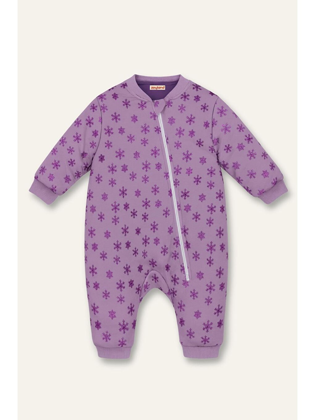 Unisex Çocuk Elyaf Dolgulu Uyku Tulumu  - Mor-1