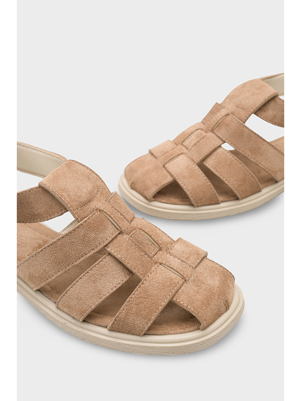 Bej Jennifer Gladyatör Kadın Sandalet-3