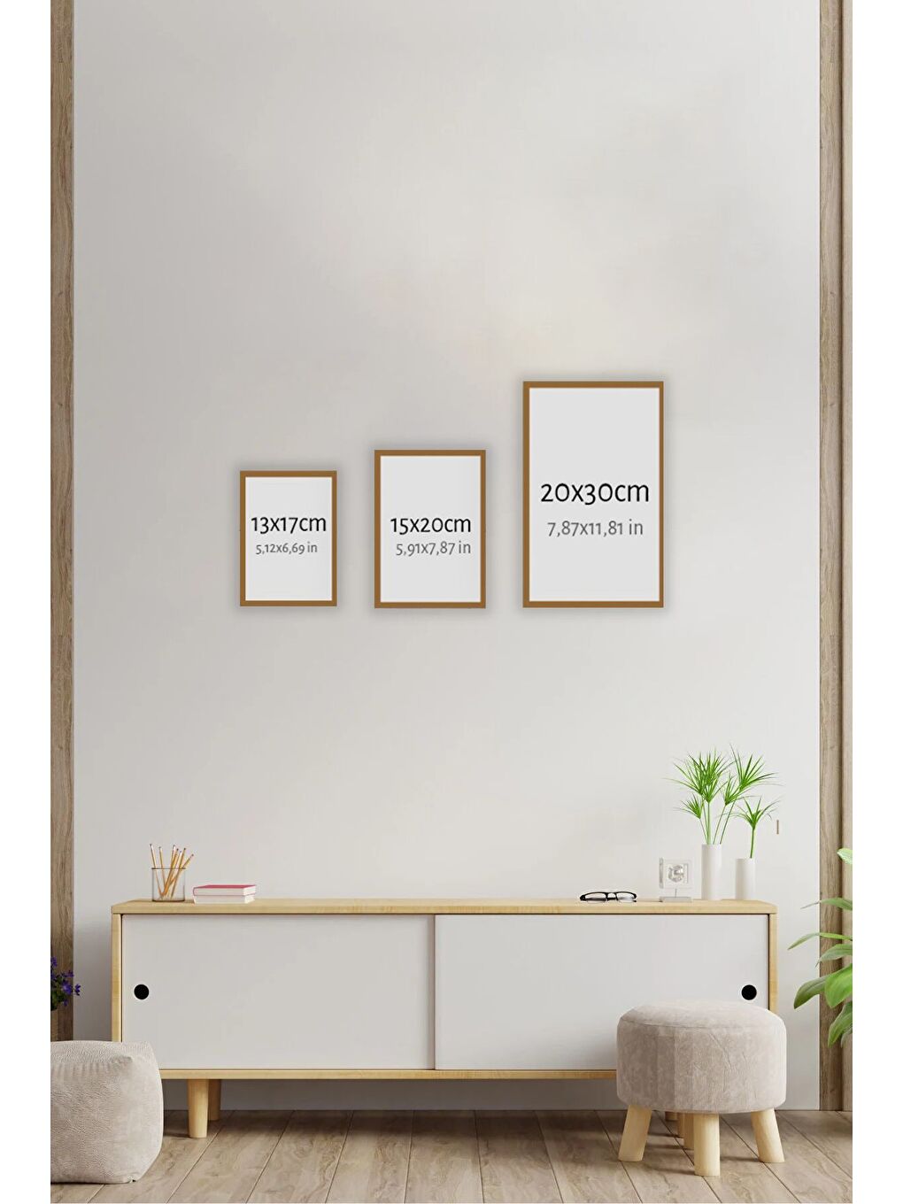 Beyaz 12 Parça Çerçeve Görünümlü Mdf Tablo Seti 15x20 cm - 12ARTAVESSA19-1