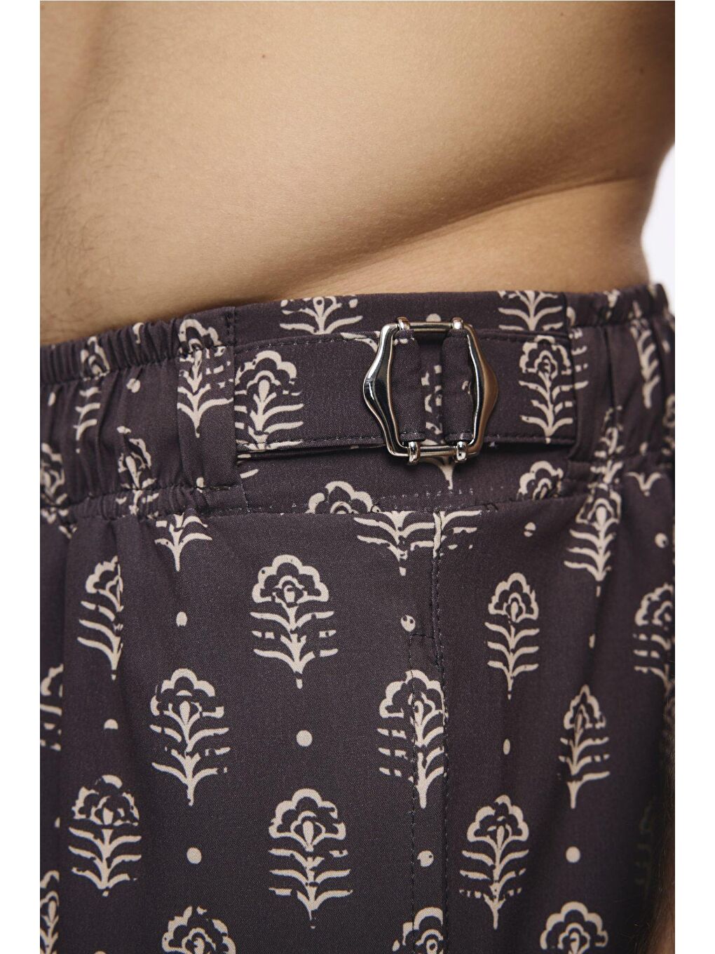 Kemer Toka Detaylı Bej Erkek Kısa Havuz Ve Deniz Şortu 5062-2