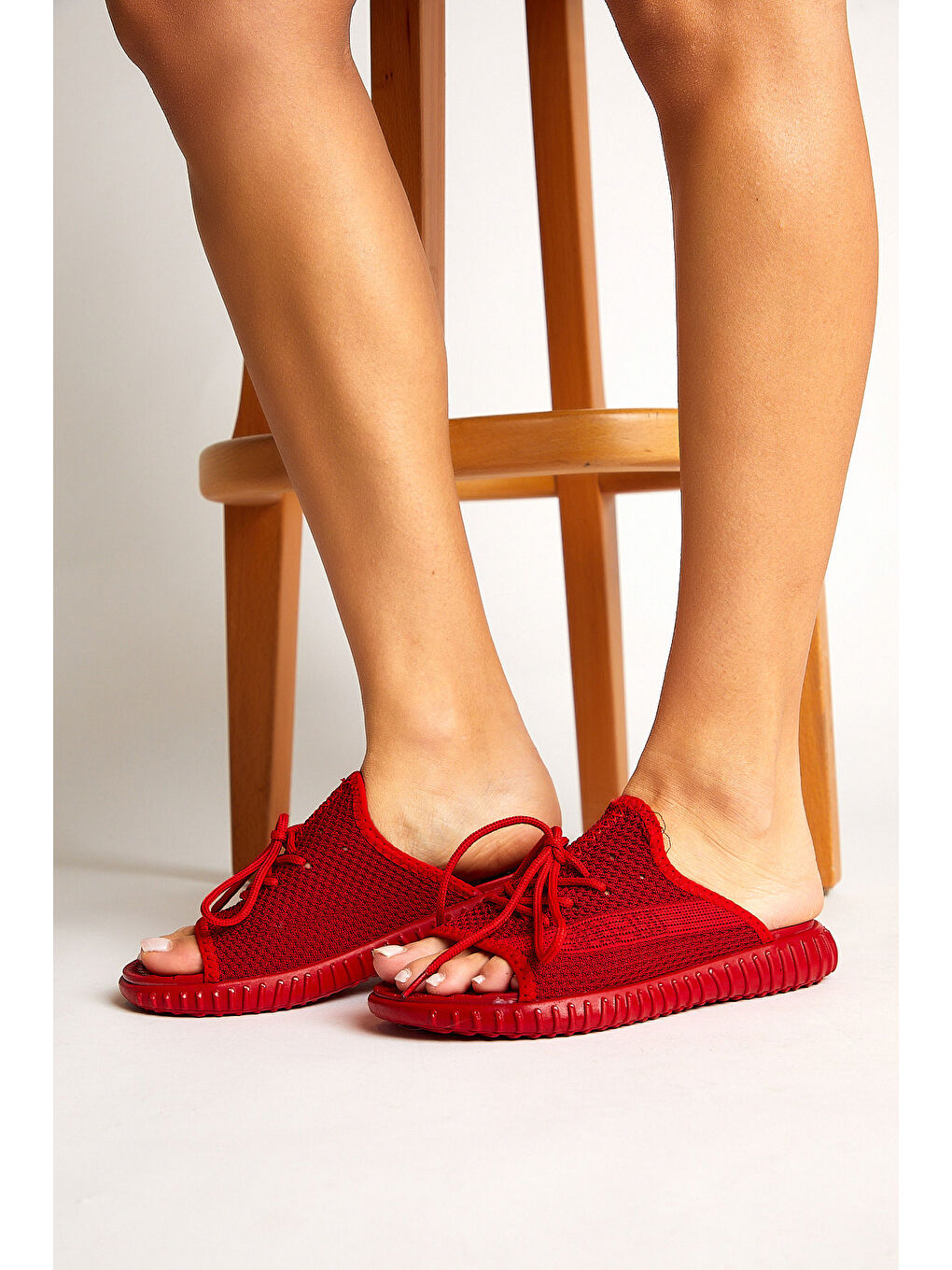 Unisex Kırmızı Triko Özel Üretim Terlik Tbtr-4