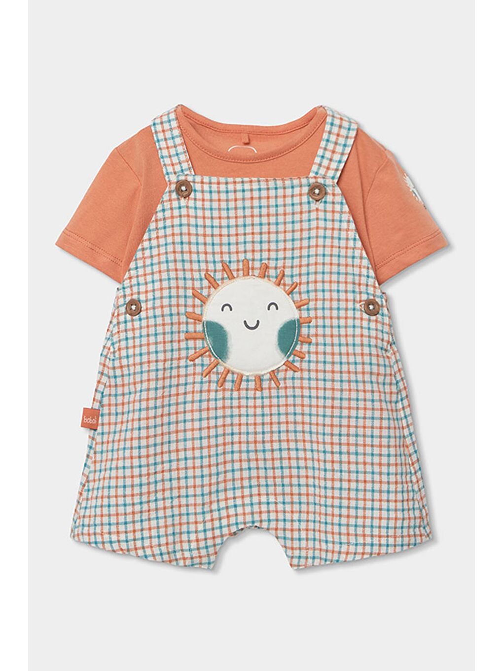 Güneş Nakışlı Salopet 6-24 Ay Turuncu