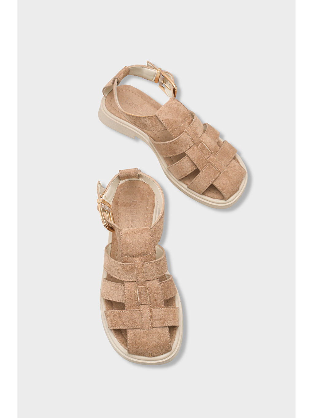 Bej Jennifer Gladyatör Kadın Sandalet-5