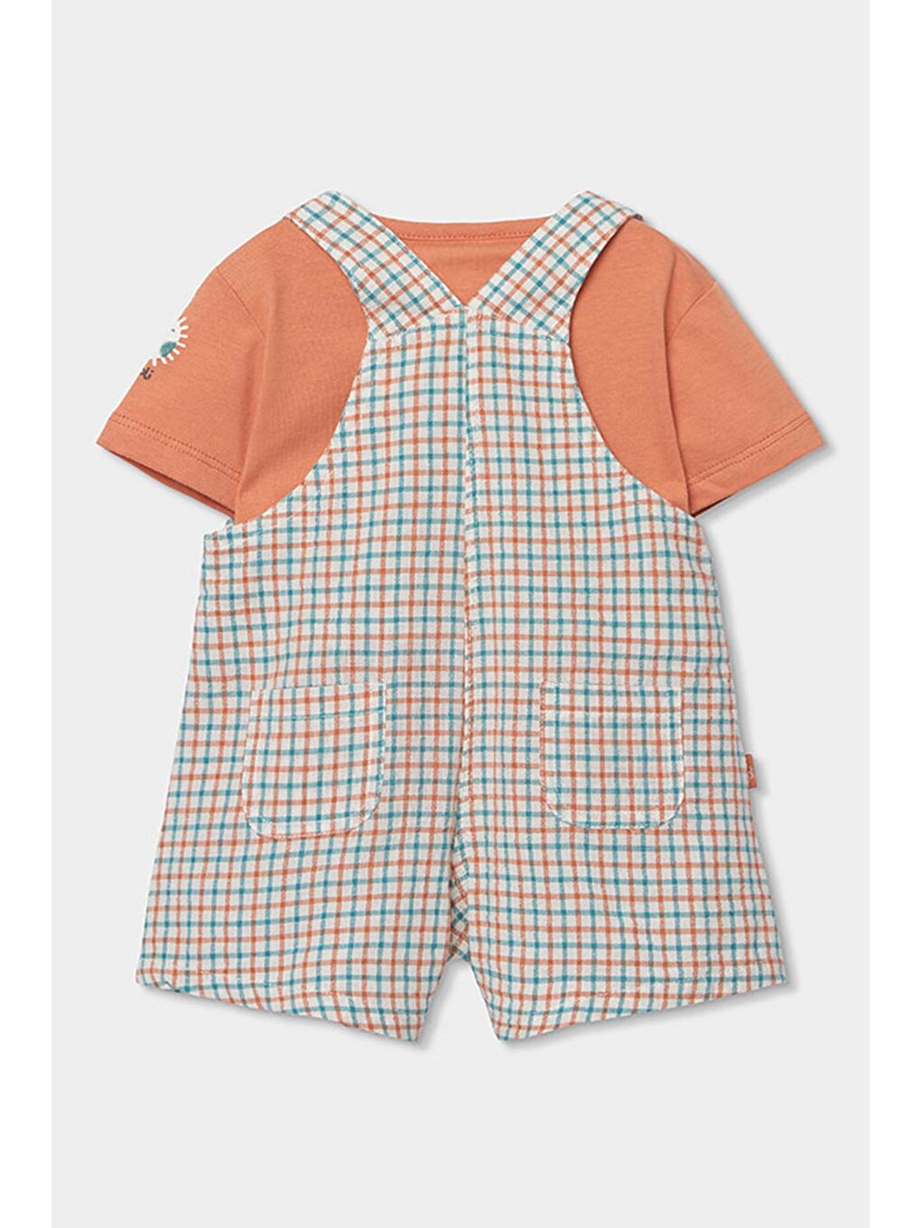 Güneş Nakışlı Salopet 6-24 Ay Turuncu-1