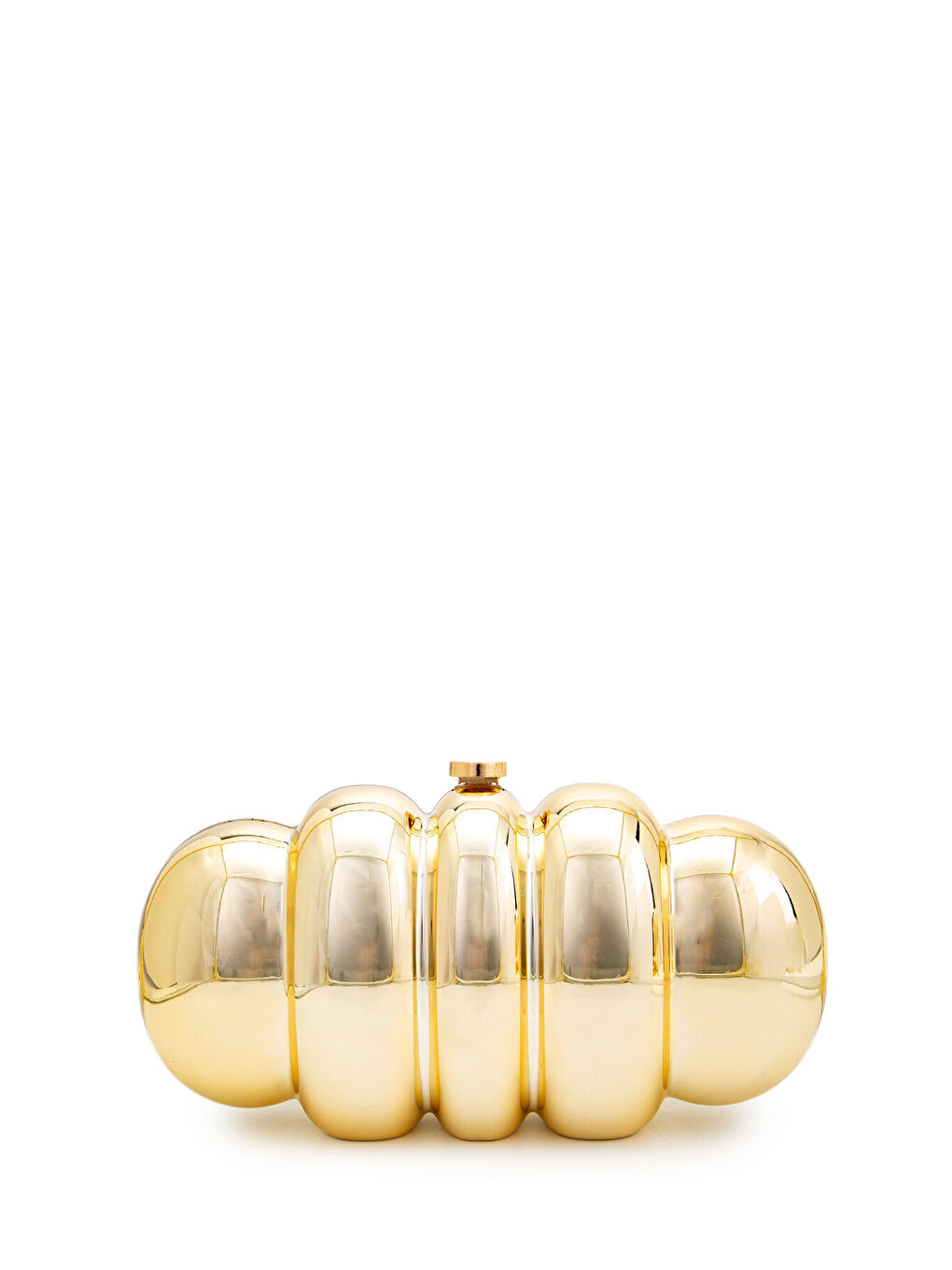 Sarı Modern Tasarım Ayna Yüzeyli Clutch Kadın Abiye Çanta Mack Gold