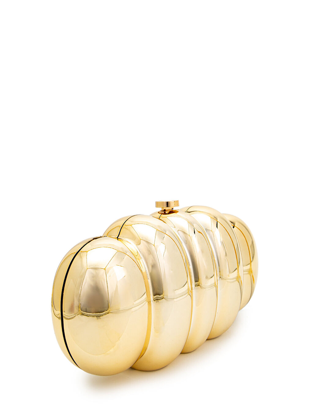 Sarı Modern Tasarım Ayna Yüzeyli Clutch Kadın Abiye Çanta Mack Gold-1