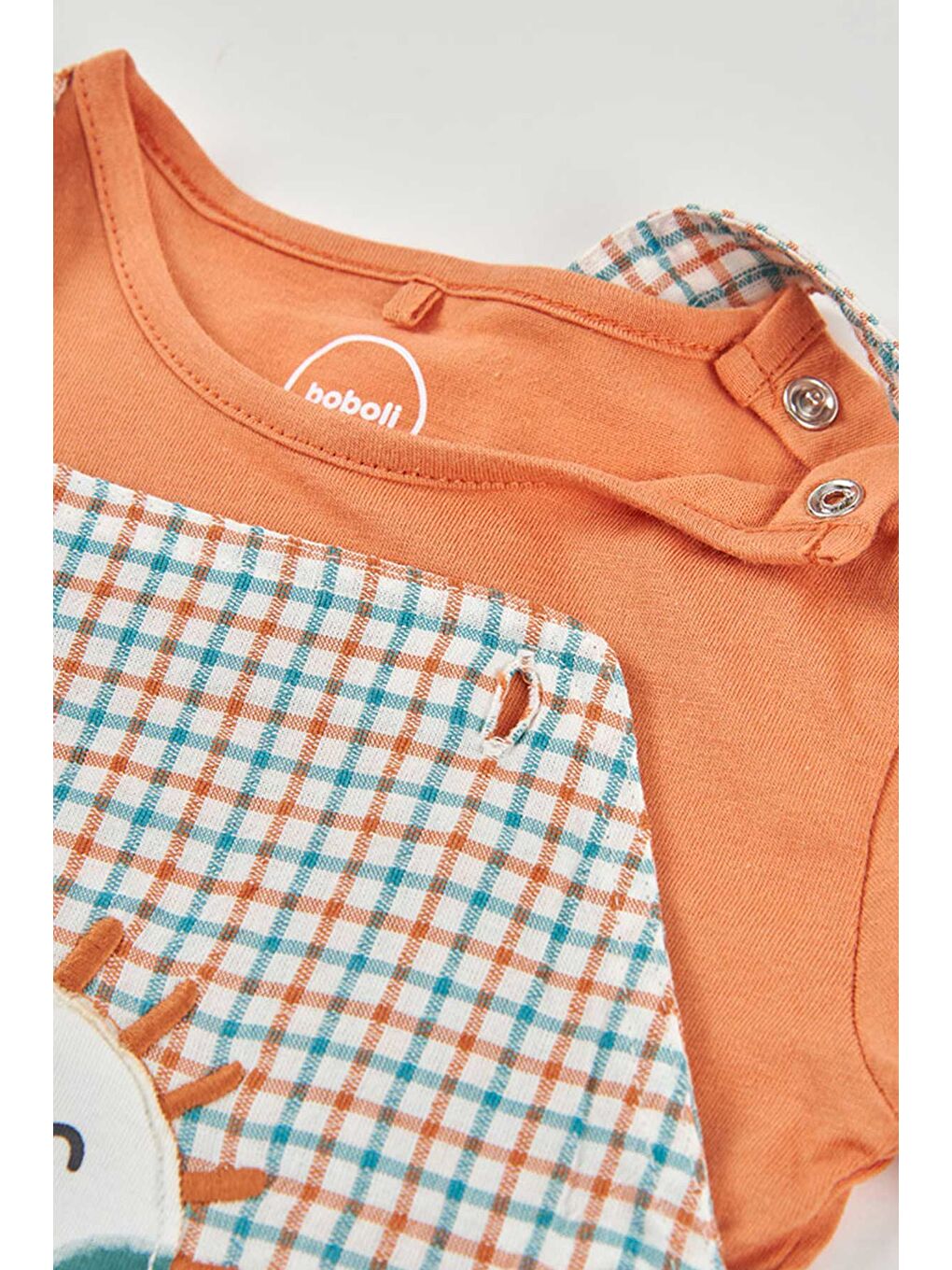 Güneş Nakışlı Salopet 6-24 Ay Turuncu-6